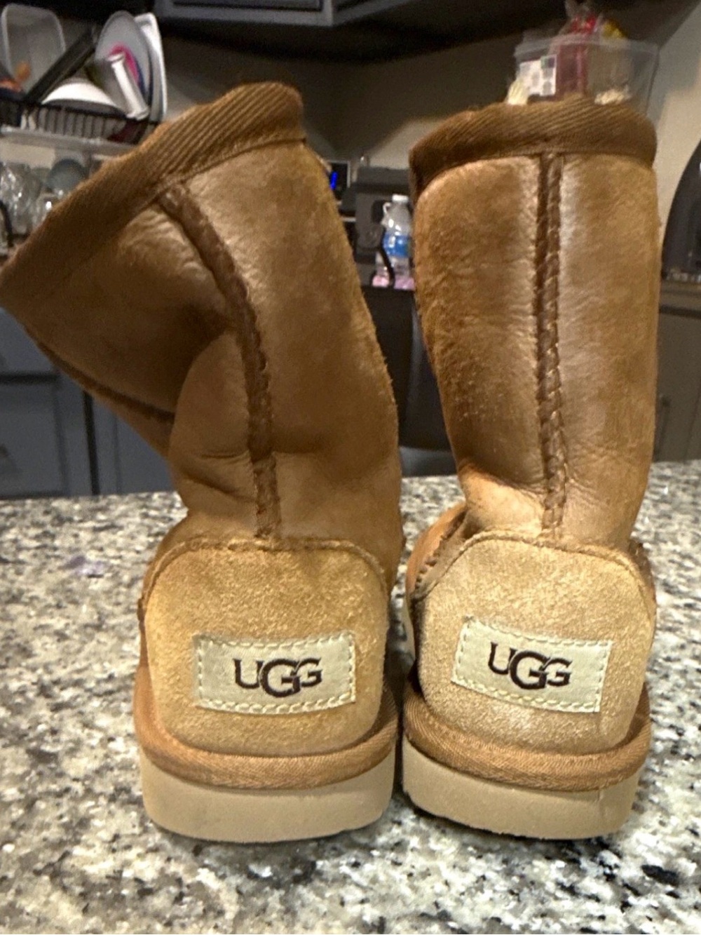 UGG Kids Chestnut Suede Short Boots